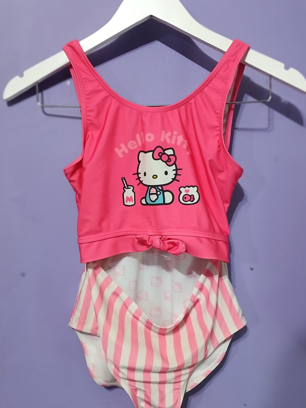 Hello Kitty Girls' Pink One-Piece Swimsuit